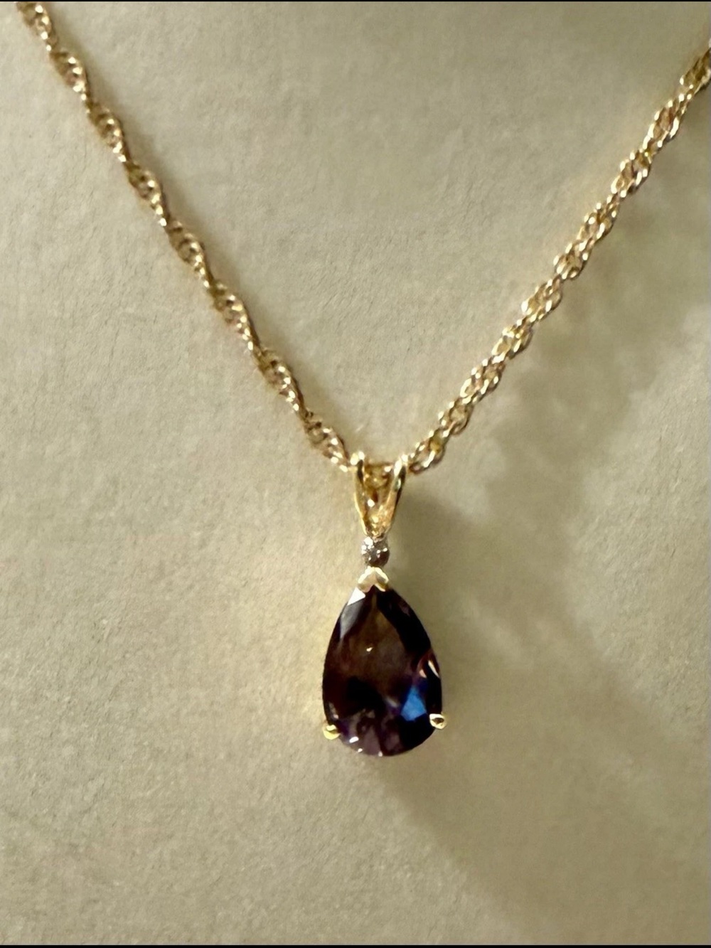 Amethyst Pendent Set in Yellow Gold